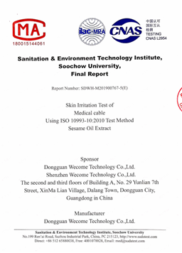 Skin Stimulation Test Report 1